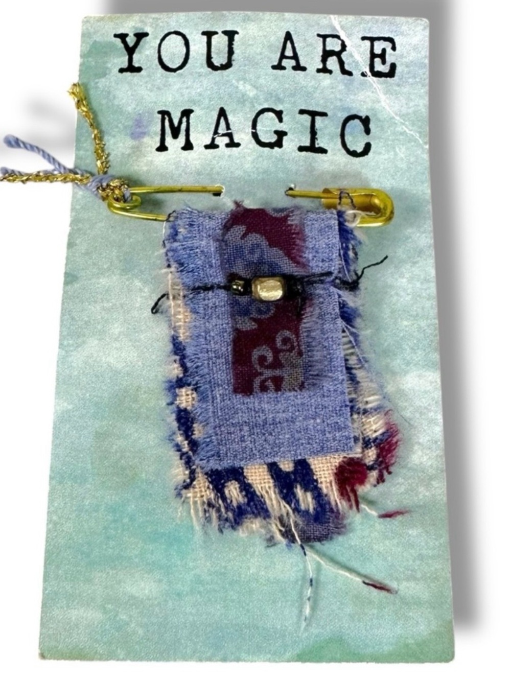 Free People Bohemian Artisanal You Are Magic Charm Pin Brooch NWT Multicolor